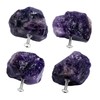 moonsix Pack of 4 Amethyst Raw Stone Knobs for Cabinets