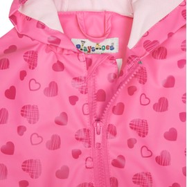 Playshoes Unisex Children's Rain Overalls Mud Suit Rainwear, Heart