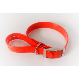 Webbing Collar Width 2.5mm Total Length 70cm Waterproof Outdoor Collar gps Replacement Strap (Italian Red)