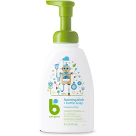 Babyganics Foaming Dish Soap, Pump Bottle, Fragrance Free, 16 oz.