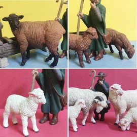Toymany 8PCS Farm Animal Figure, Sheep Family Set, Sheep Model, Parent and Child, Realistic Animal Model, Popular Animals, Toys, Birthday Gift, Christmas, New Year, Ornament, Collection, Ages 6 and Up