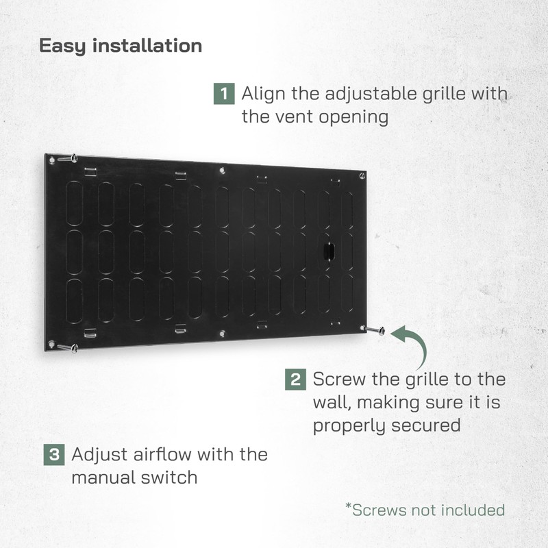 Vent Systems 16" x 8" Inch Metal Air Return Vent