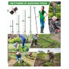 Nicecho Garden Cultivator Weed Stirrup Hula Hoe Rake with 37"~62"