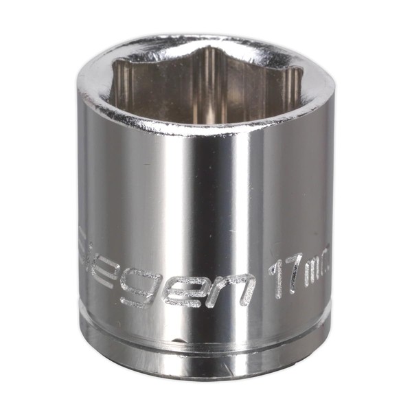 Sealey WallDrive Socket 17mm 3/8"Sq Drive - S0584