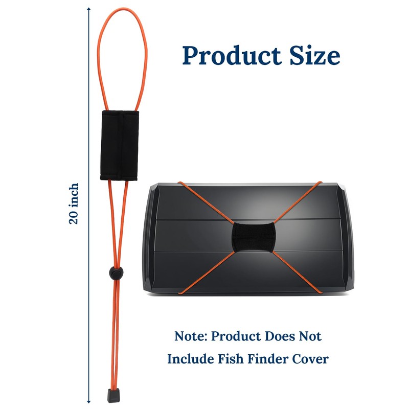 2 Pack Fish Finder Cover Straps – Adjustable Bungee Graph