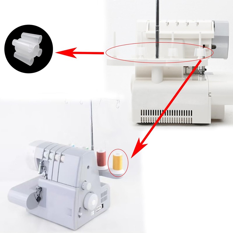 Fbshicung 2 Pcs Clear Spool Holder #546893 Thread Adapters for