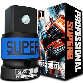 Aiourx 3/4" to 1" Impact Socket Adapter, CR-V, Socket Adapter for Impact Driver Conversions