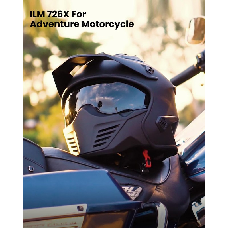 ILM Open Face Motorcycle 3/4 Half Helmet for Dirt Bike