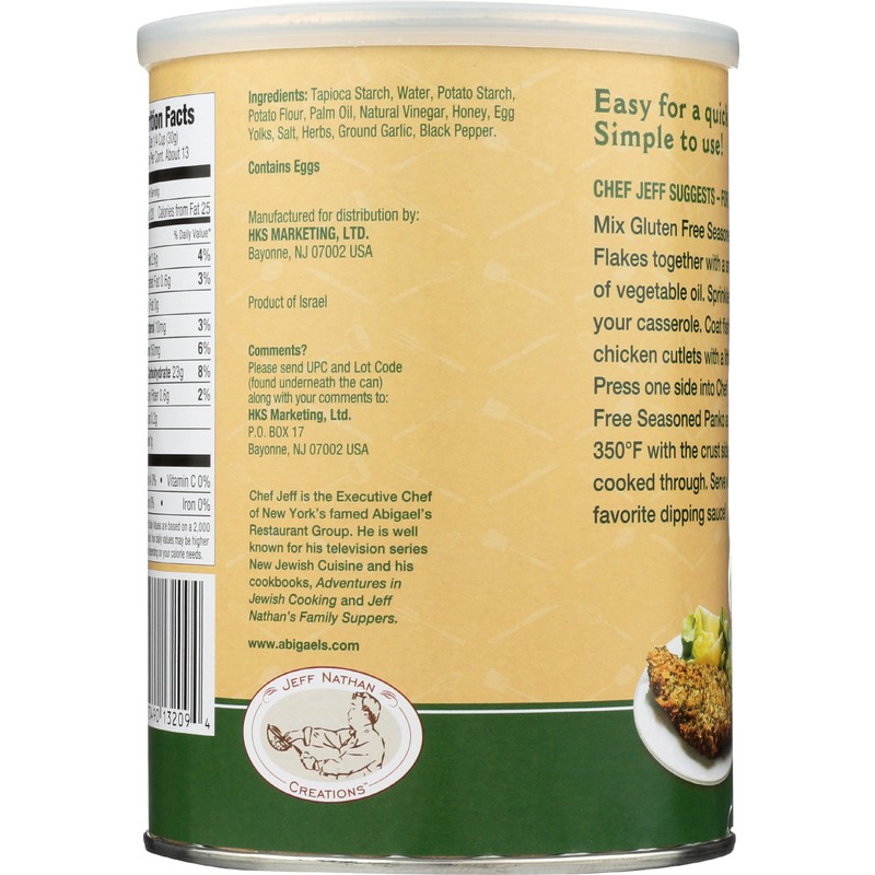Jeff Nathan Creations Chef Gourmet Panko Seasoned Gluten Free, 14