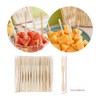 LannuMet 100pcs Mini Bamboo Forks 3.5 Inch Disposable Fork Tiny