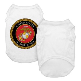 United States Marine Corps Dog Tank Top – Military Style Pet T-Shirt – Comfortable, Breathable, and Soft Dog Clothing – White (X-Large)