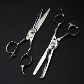 Hair Cutting Scissors, 6 Inch Professional 9cr Steel Upscale Hair Cutting Scissors Haircut Thinning Barber Tools Shears Hairdresser Scissors Set
