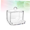 LABRIMP Cosmetic Box Acrylic Swabs Storage Desktop Organizer for Cotton