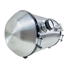JSD With Level Guage Spun Universal Aluminum Gas Tank Fuel Tank 9.75 Gallon 12 x 20" End Fill 3/8" NPT Outlet