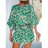CUPSHE Women's Lace Up Leopard Print Romper Short Sleeves Jumpsuits