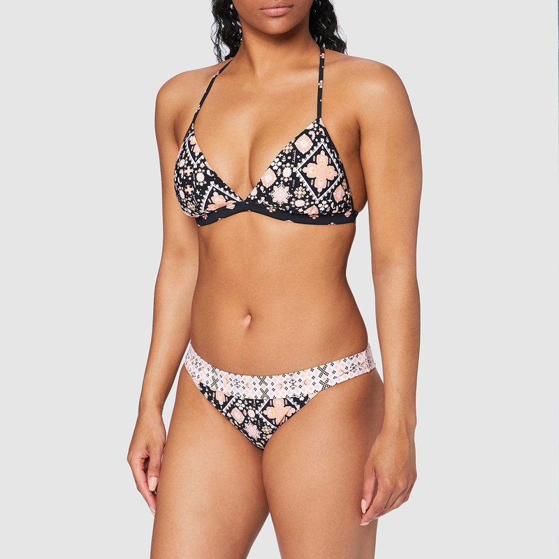 Seafolly Women's Inka Gypsy Action Back Tri Bikini Top, Black,