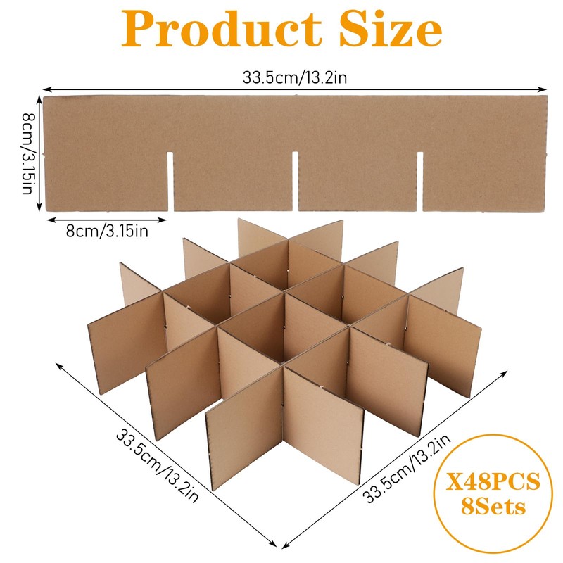 48 PCS Moving Box Dividers 13 x 13 x 3