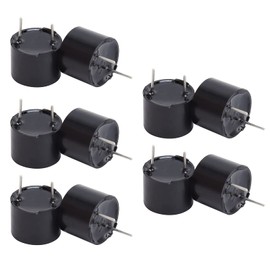 WEISI Zumbador de Alarma ABS 7,6 mm espaciado de Pines 10 Piezas TMB-12A05 Continuo para Alarma de señal