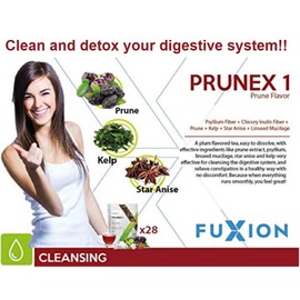 Prunex 1 Tea powder, plum flavor for colon cleansing and detoxification, for optimal intestinal transit (07 un, 35, gram)
