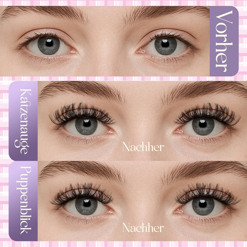 CALAILIS Eyelash Extensions, 144 Pieces, D Curl, DIY Individual Eyelashes,