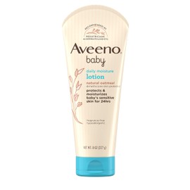 AVEENO Baby Daily Moisture Lotion, Fragrance Free 8 oz (5 Pack)