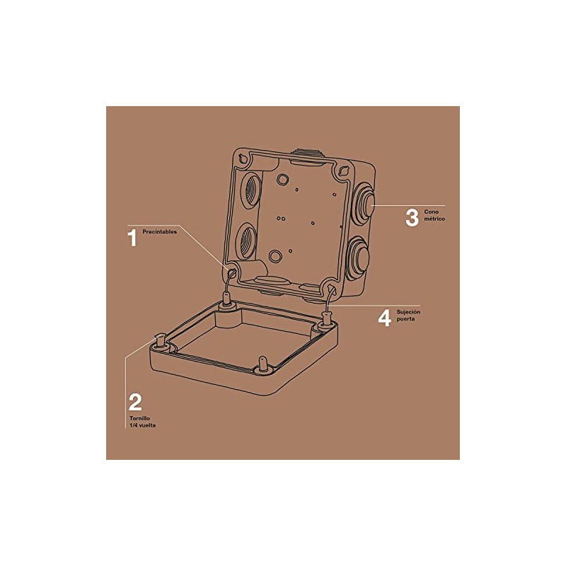Powertool IP55 Electrical Junction Box Weatherproof for Projects, Instruments, Opening