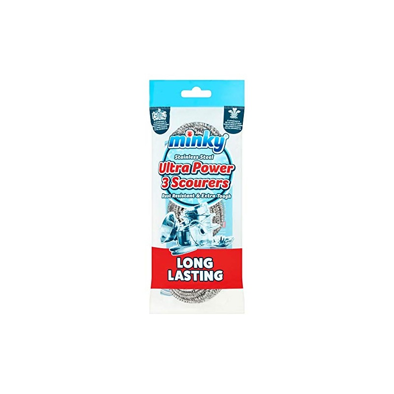 Minky Stainless Steel Ultra Power 3 Scourers