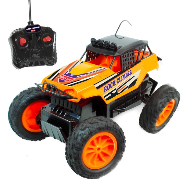 Kidzlane RC Car - Remote Control Car Rock Climber for Boys & Girls - All Terrain 4 Wheel Drive, Off-Road Suspension, 27 MHz