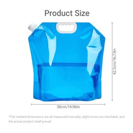AYNKH 2Pcs Folding Water Container 5L 10L Collapsible Drinking Outdoor Water Bag for Camping Hiking BBQ Picnic (10L)