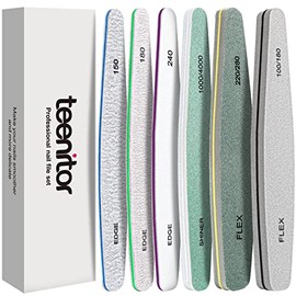 Teenitor Nail File Nail Buffer, 6 pcs Nail Files and Buffers for Natural Nails, Emery Boards for Nails, Nail Buffer and Shine Kit Nail Filer, Nail Buf