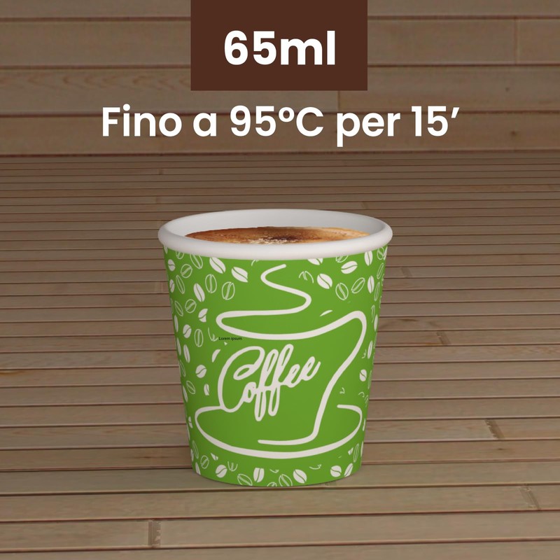 200 Paper Coffee Cups 65 ml CoffeeCUP Mix Environmentally Friendly