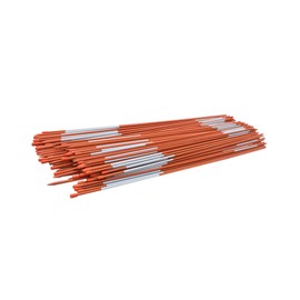 LiGuVCY 5/16 inch 20 Pack Driveway Markers Snow Stakes with Orange Reflective Markers, 48 inch Orange Reflective Fiberglass Snow Stakes, Plow Stakes with Reflective Tape