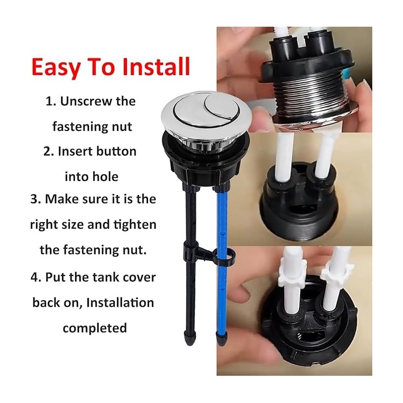 Toilet Tank Button Toilet Button Dual Push Flushing Toilet Button