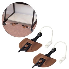 Elecom TS-F013BR Earthquakeproof Fall Prevention Goods, Caster Stopper (Load Capacity: 176.4 lbs (80 kg), Earthquake Countermeasure