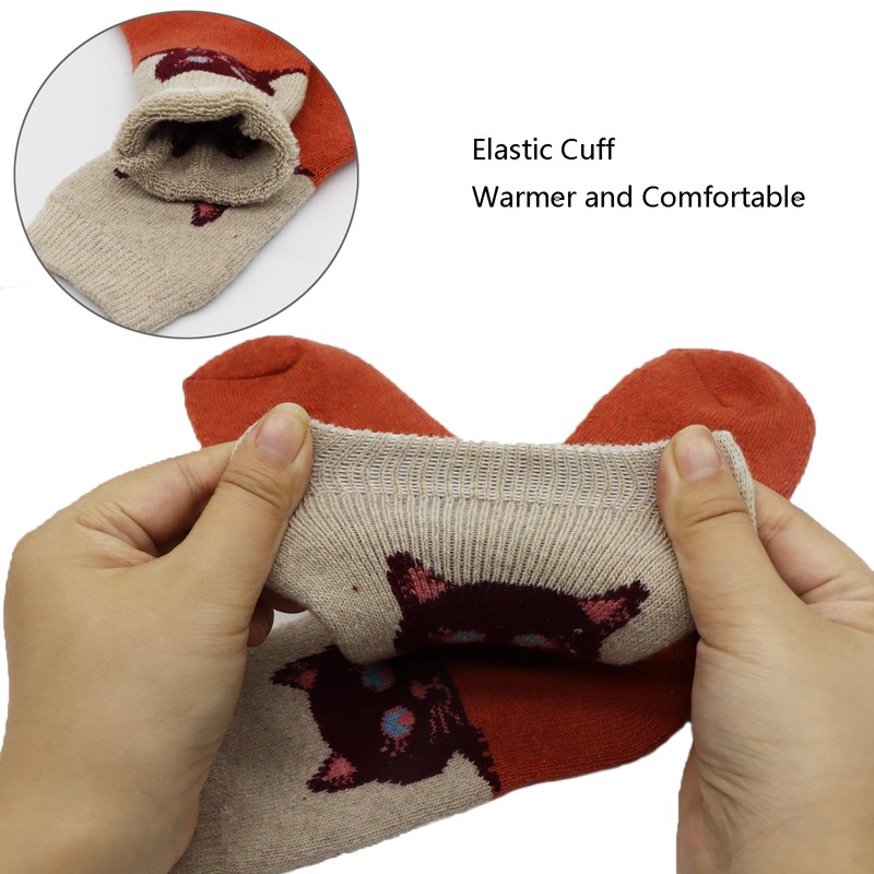 YZKKE 5Pack Womens Warm Wool Soft Cozy Crew Socks Cute