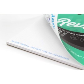 Silvine Luxpad Gluebound Revision and Study Desk Pad with 48 Printed Pages. Size 360 x 230mm, White
