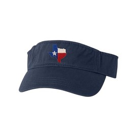Go All Out One Size Navy Visor Texas Flag Embroidered Visor Dad Hat