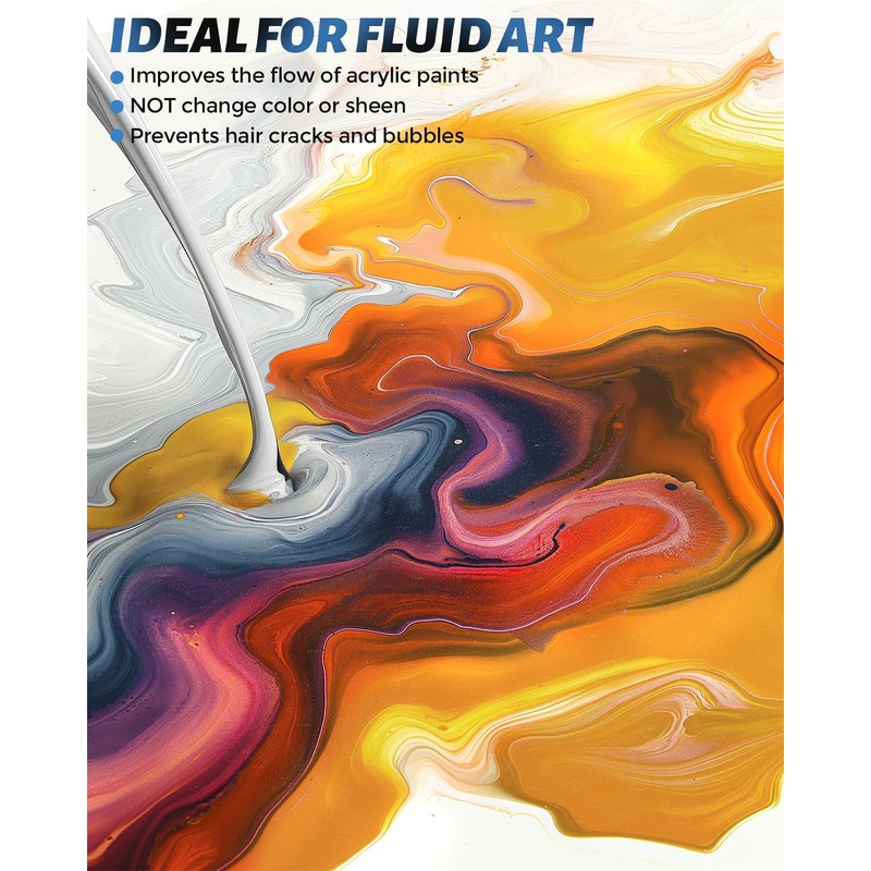 Nicpro Pouring Medium for Acrylic Paint 33.8oz / 1000ml, Acrylic