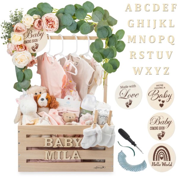 Wooden Baby Shower Crate Closet - Customizable Wooden Crate Box