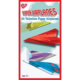 Paper Magic 24CT Paper Airplanes Kids Classroom Valentine Exchange Cards