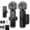 Wireless Lavalier Microphone for iPhone 5-14 Series, LED Display Mini
