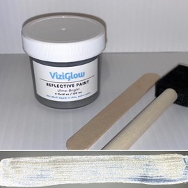 Ultra Bright Reflective Paint - high-visibility, reflective, paint solution, outdoor use (4 oz)