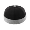 Mens Docker Beanie Cap Tweed Velcro Brimless Hat Rolled Cuff