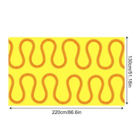 CC HOME 1Pc Softball Party Plastic Tablecloth 54 x 87 Inch Long Table Cover, Yellow Softball Party Tablecover for Ball Sports Theme Kids Baby Shower Birthday Dinner Picnic Kitchen Event