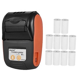 Sunydog 10 Rolls of Paper Pt-210 58mm Portable Thermal Printer for Restaurant Factory Logistics Retail