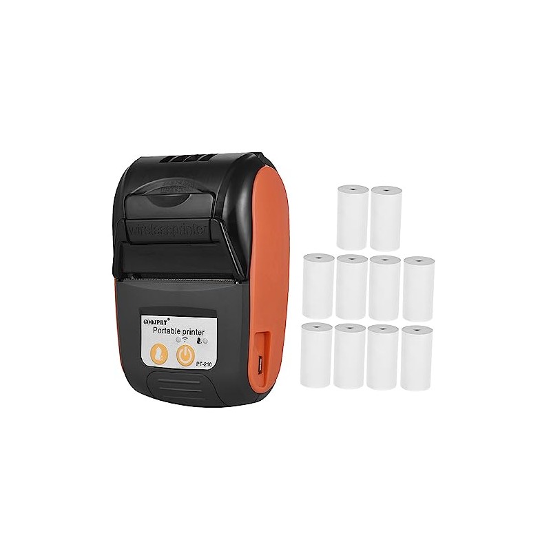 Sunydog 10 Rolls of Paper Pt-210 58mm Portable Thermal Printer