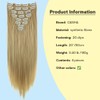 Prettyshop XXL Heat-Resistant Smooth Clip-In Hairpiece Extensions 60 cm Set
