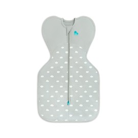 Love To Dream Swaddle UP, Baby Sleep Sack, Self-Soothing, Longer Sleep, Snug Fit Helps Calm Startle Reflex, New Born Essentials for Baby, Suitable for All Seasons, 5-8.5 lbs, Olive Mint Cloud