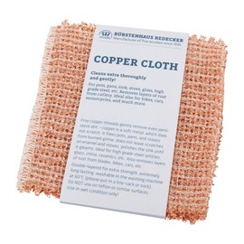 Redecker Copper Cleaning Cloth, Set of 2, Durable and Non-Abrasive Scrubber, Machine Washable, Made in The Netherlands