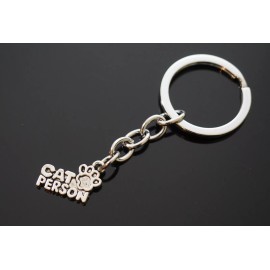 Cat Person Keyring Cute Paw Key Chain Charm Pendant Keychain Gift
